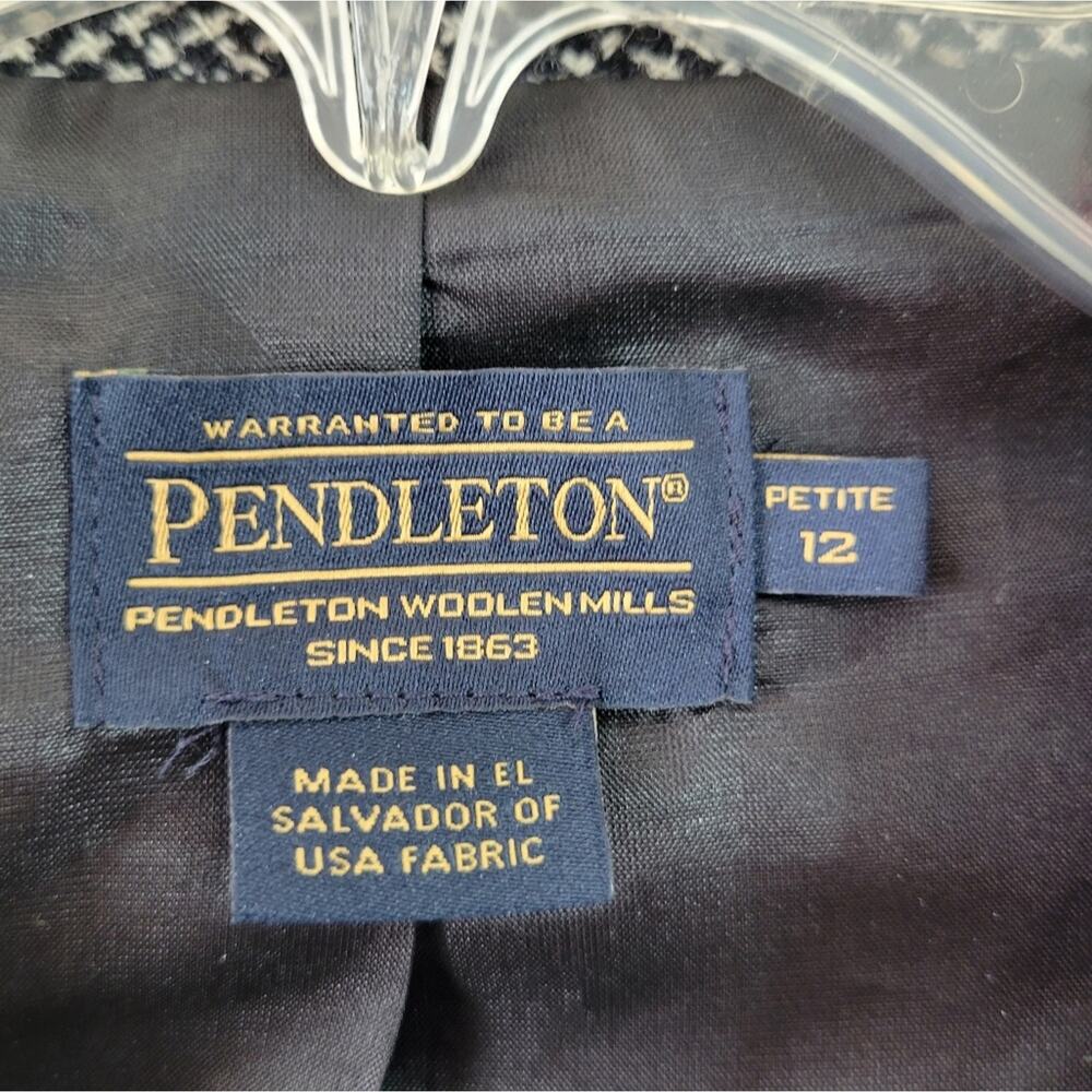 Pendleton Wrap Jacket Open Front Plaid Wool 12p P… - image 2